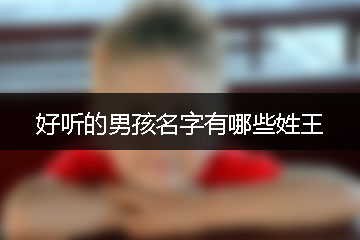 好聽的男孩名字有哪些姓王