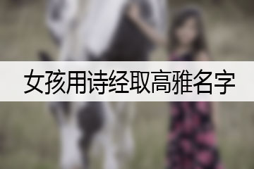 女孩用詩經取高雅名字