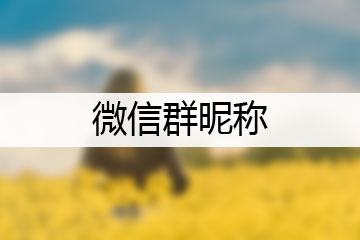 微信群昵稱