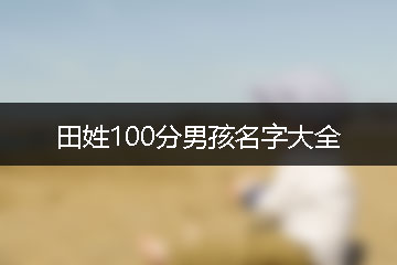 田姓100分男孩名字大全