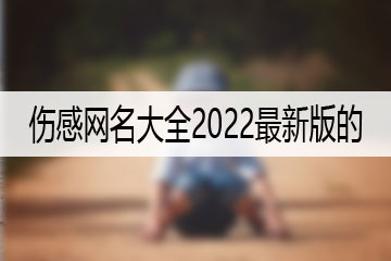 傷感網(wǎng)名大全2022最新版的