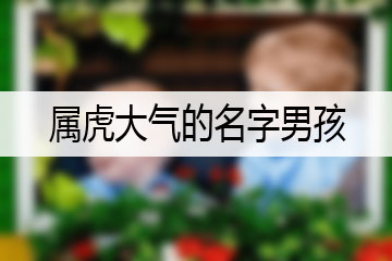 屬虎大氣的名字男孩