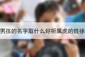 男孩的名字取什么好聽屬虎的姓徐