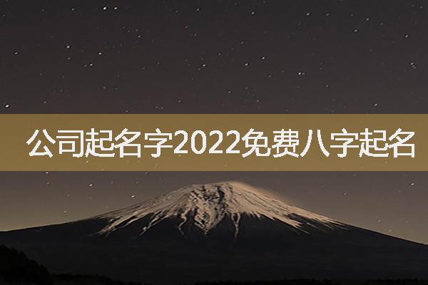 公司起名字2022免費八字起名